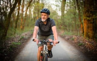 man riding a bike seeking better health