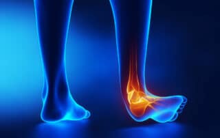 Sprained ankle blue x-ray